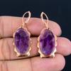 Amethyst Gemstone Handmade Copper Jewelry Earrings For Wedding Gift