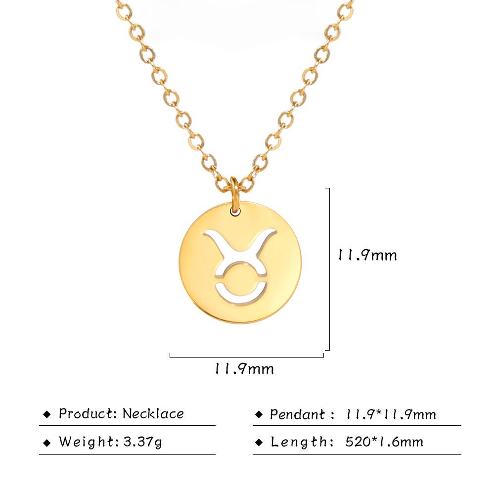 Ожерелья из нержавеющей стали со знаком зодиака, 12 колье-подвески в виде созвездия, Овен, Весы, Лев, колье, подарок на день рождения