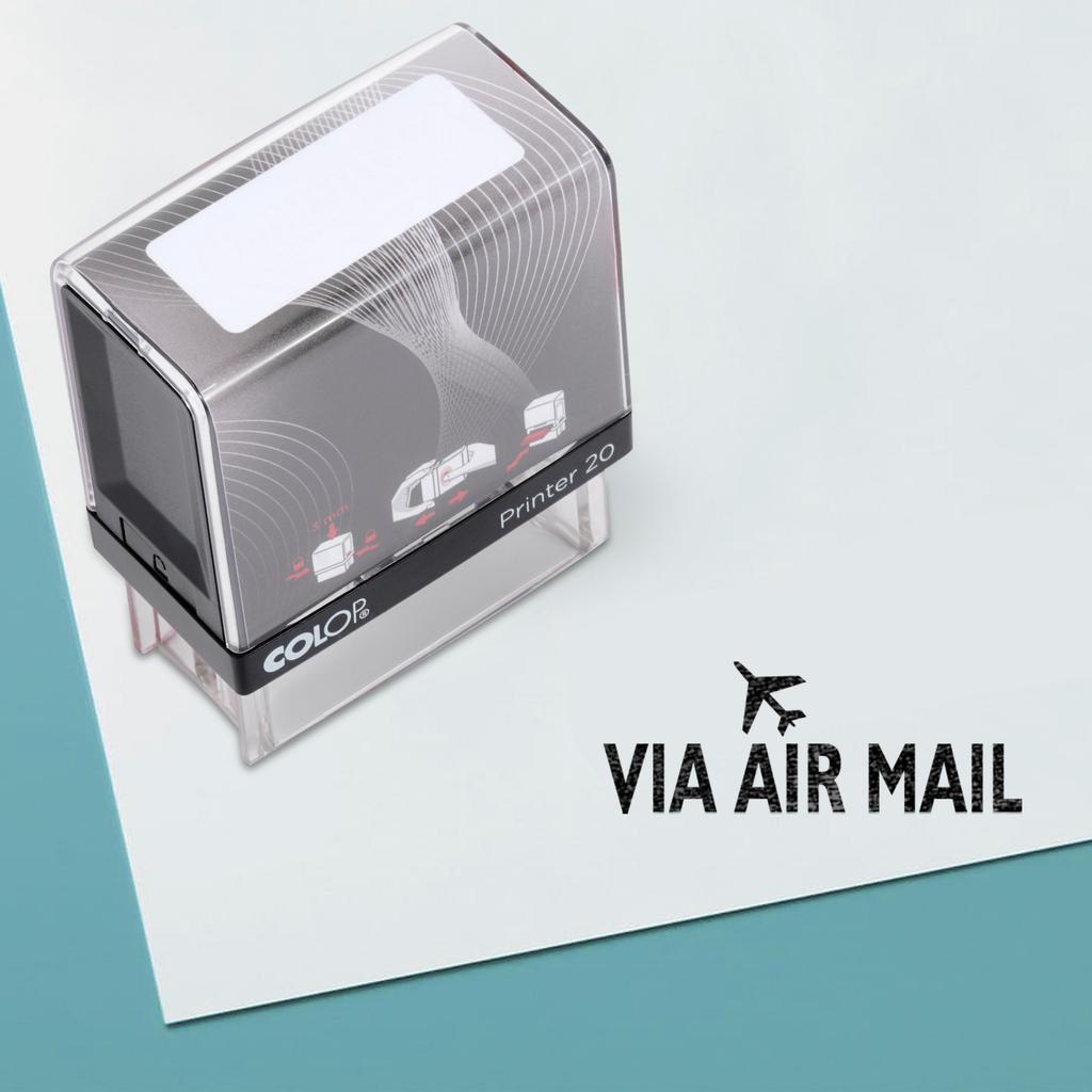 VIA AIR Mail Самоклеящаяся резиновая печать на заказ Colop Office Stationery P20 Mini Stamper