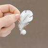 Fashion Alloy Plant Brooch Shell Feather Brooch Pins Women Luxury Corsage Party Wedding Jewelry Gifts Clothing Accessories 2023 Suit Coat Accessory