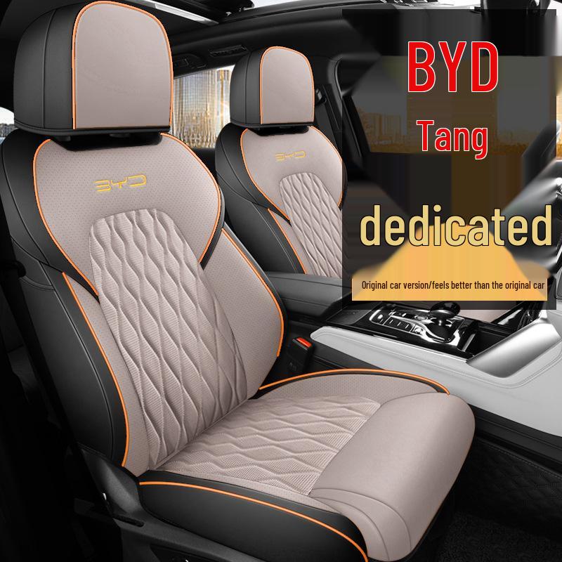 BYD Tang Car Seat Cushion: Perforated Leather, Fits 5/6/7-Seat Models, All-Season Use