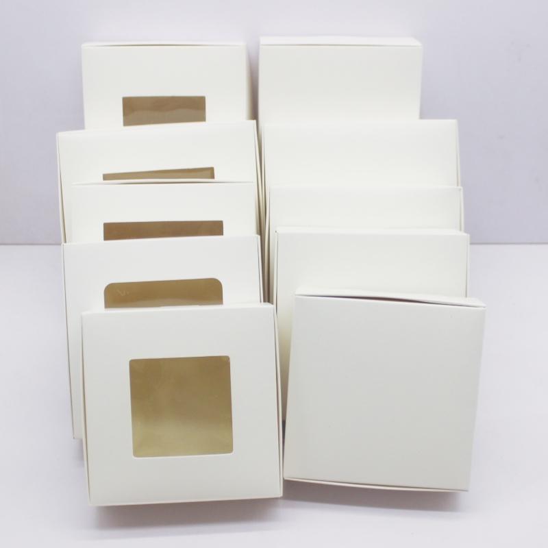 10 шт. подарочная упаковка с окошком белая/крафт-бумага большого размера для рождественского подарка упаковка для торта свадьба семейное торжество m