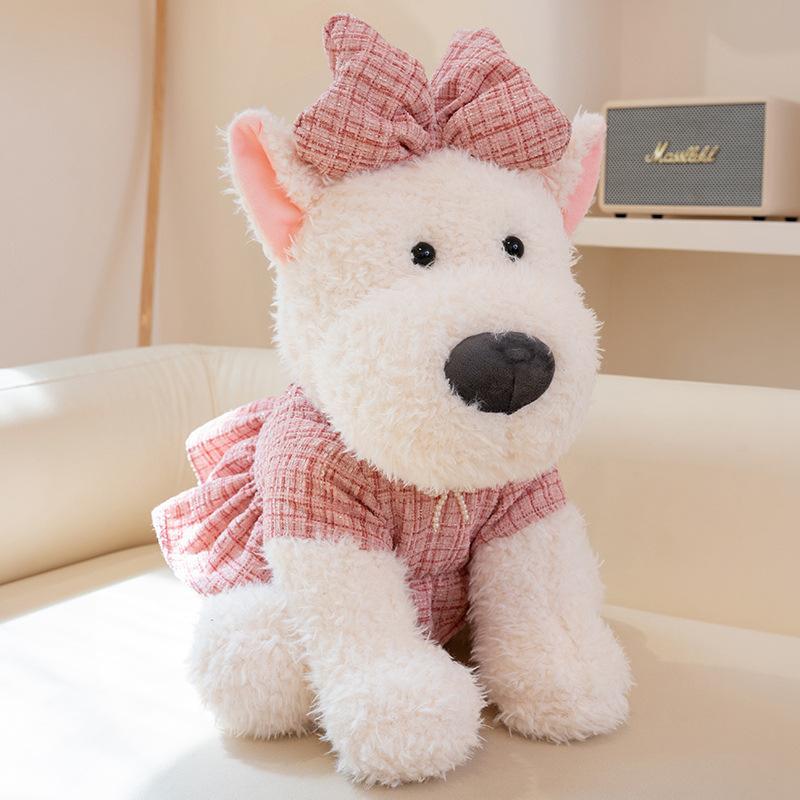 Girly Heart Clothing West Highland Doll Plush Toy Puppy Dog Doll Children'S Soothing Ragdoll Birthday Gift