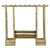 Garden Pergola - vidaXL - 318565 - Solid Pine Wood - Bench Included - Built-in Planters