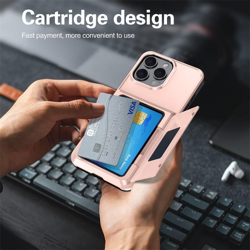 Чехол-кошелек 2-в-1 для iPhone 16 Pro Max и других моделей - Прочный дизайн с отсеком для карт для легкого доступа и быстрых платежей