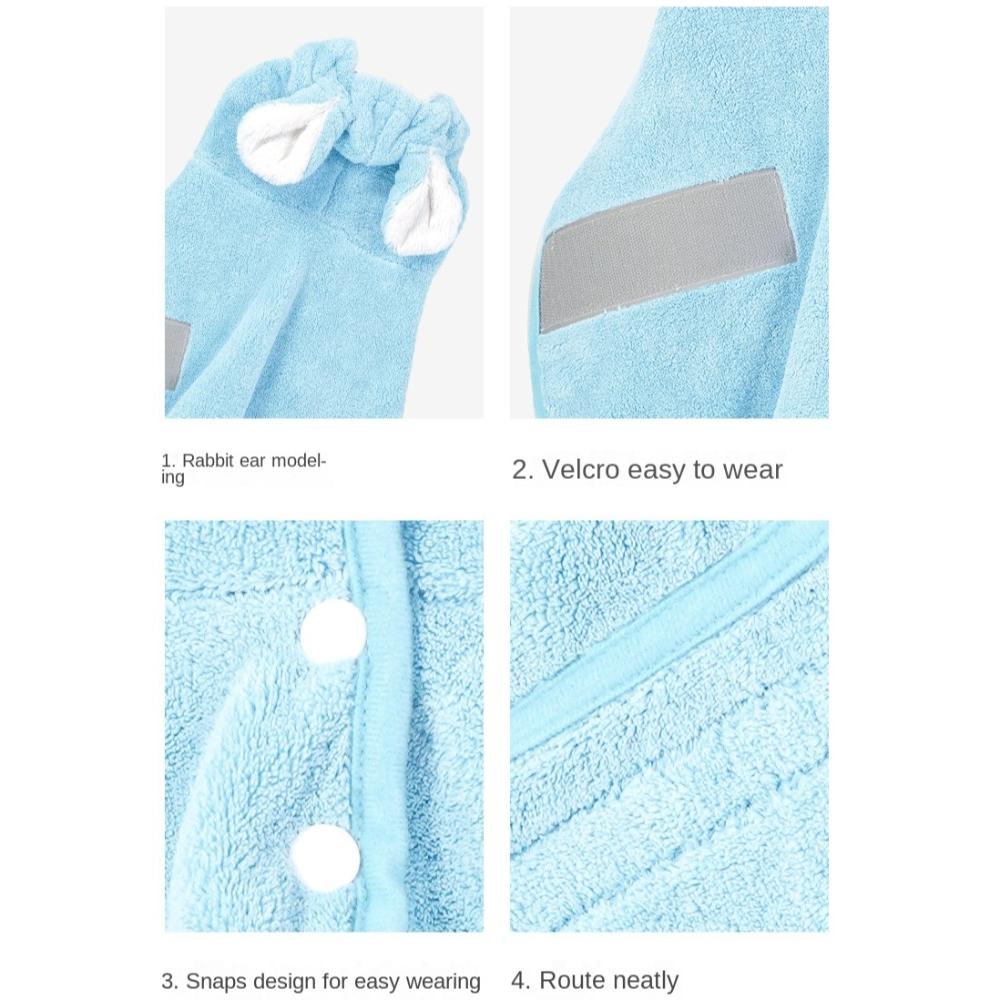 Soft Dog Bath Towel Warm Pet Wash Towels New Puppy Bathrobe  for Pet Cleaning
