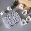 DIY Рождественское украшение Силиконовая форма Рождественская тематика Световое украшение Гипсовая капельная форма Рождественский домик Олень Ангел Набор форм