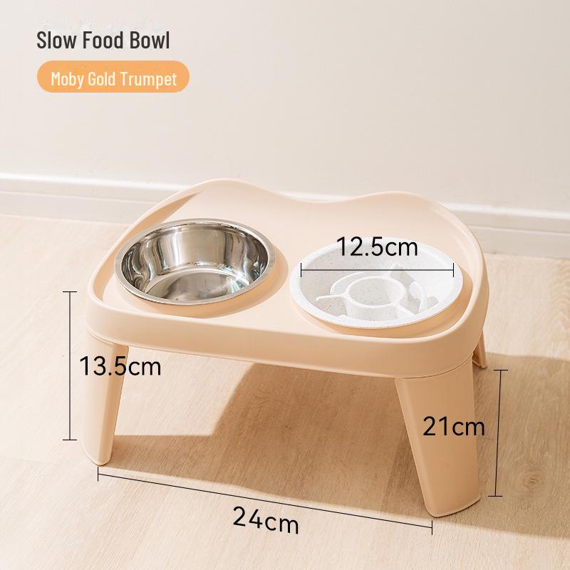 Складная приподнятая двойная миска для средних и крупных собак - классическая миска для воды и еды для золотистых ретриверов и домашних животных