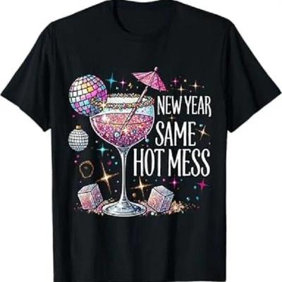 Happy New Yar Same Ht Mess Cocktail Disco Bll Famly T Shirt