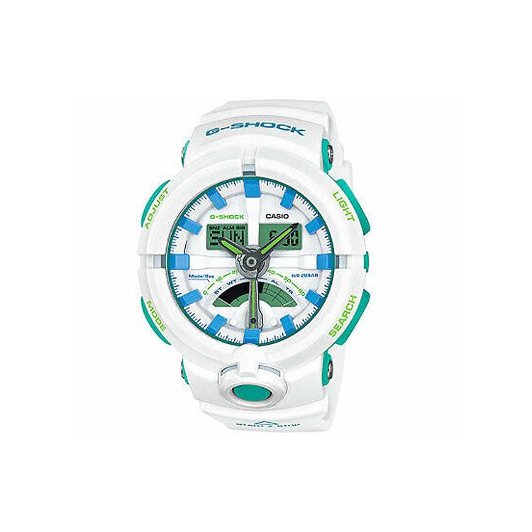 CASIO Men Liquid Crystal/Analog Dual Display Series White Watch GA-500WG-7A GA-500WG-7A