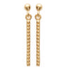[K3821] - Gold Plated 'Choréographie' Earrings - 25x2 Mm