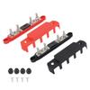 2PCS Power Distribution Block Black Red DC12V To 48V 300A M8 Studs Battery Bus Bar for Car RV Yacht