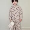 Children's Pajamas Suits for Boys and Girls In Autumn and Winter Plus Velvet Thickened Models, Big Children's Zipper Stand-up Collar Home Service