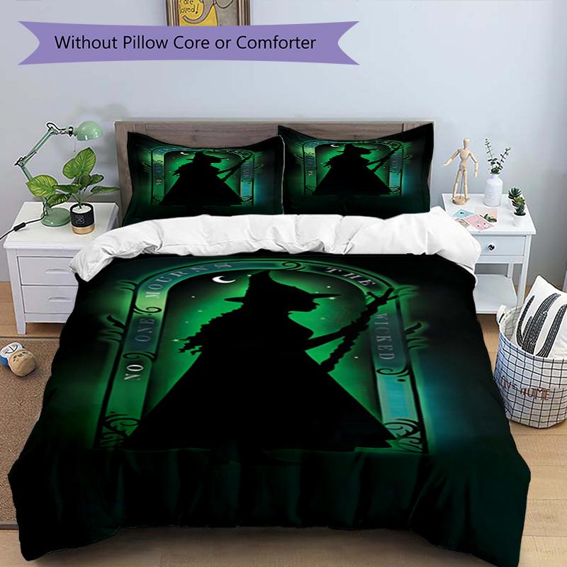 3pcs Wicked Bedding Set Duvet Cover Closure Includes 1 Duvet Cover & 2 Pillowcases, Soft and Comfortable for All Seasons.