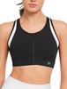 Yvette Sports High Front Moisture Quick Integrated Plus Color L Black Women's Bra, Support, Opening, Wicking, Drying, Cup, Wireless, Sizes, Scheme,