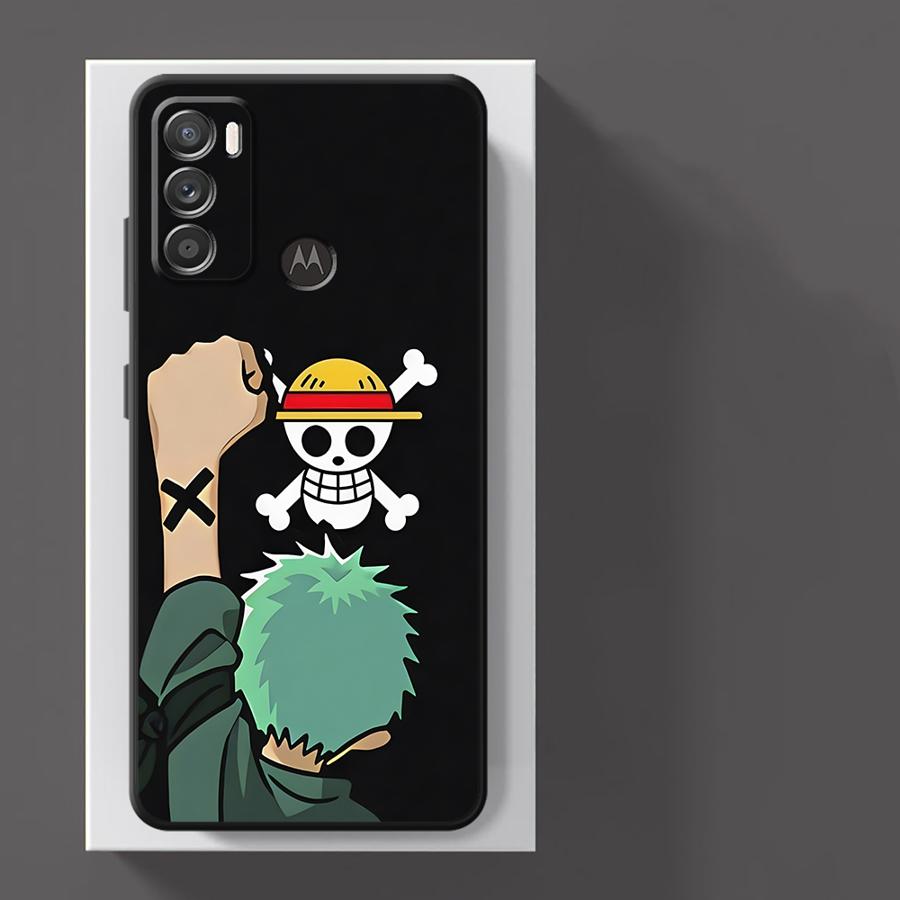 Мультяшный коллаж One Piece Чехол с Зоро для Motorola Moto G52 G60 G51 G73 G32 G50 G72 G60s G53 G30 Edge 20 Pro 30 Lite G71 G22