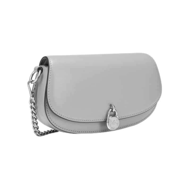 MICHAEL KORS Mila Cow Leather Shoulder Bag, Crossbody Bag Small Women's Pearl Gray 35T5SIMC5L-PEARL GREY