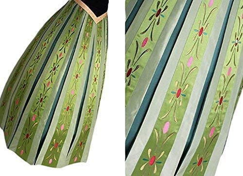 [nightbaby] Костюм платья Анны из мультфильма "Холодное сердце", Женский костюм для косплея Анны (Женский малый)