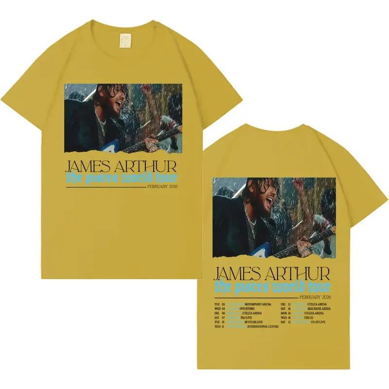 Singer James Arthur Fashion Pattern Casual Mens TShirt Loose TShirt Stylish High Quality Comfortable Short Sleeve Streetwear