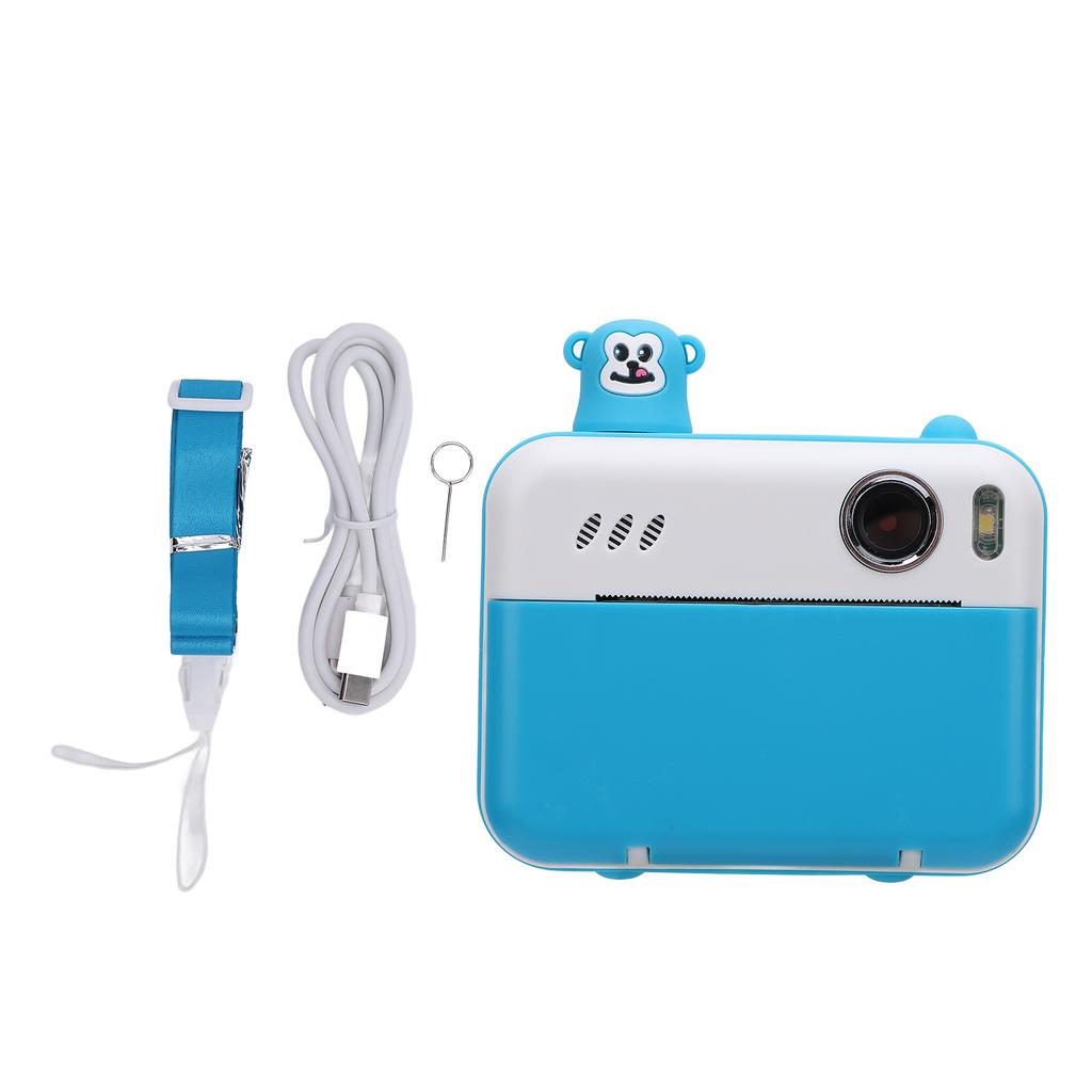 Instant Film Camera 1080P 8MP Front and Rear Shoot Multifunctional Thermal Camera MP3 Player Gift