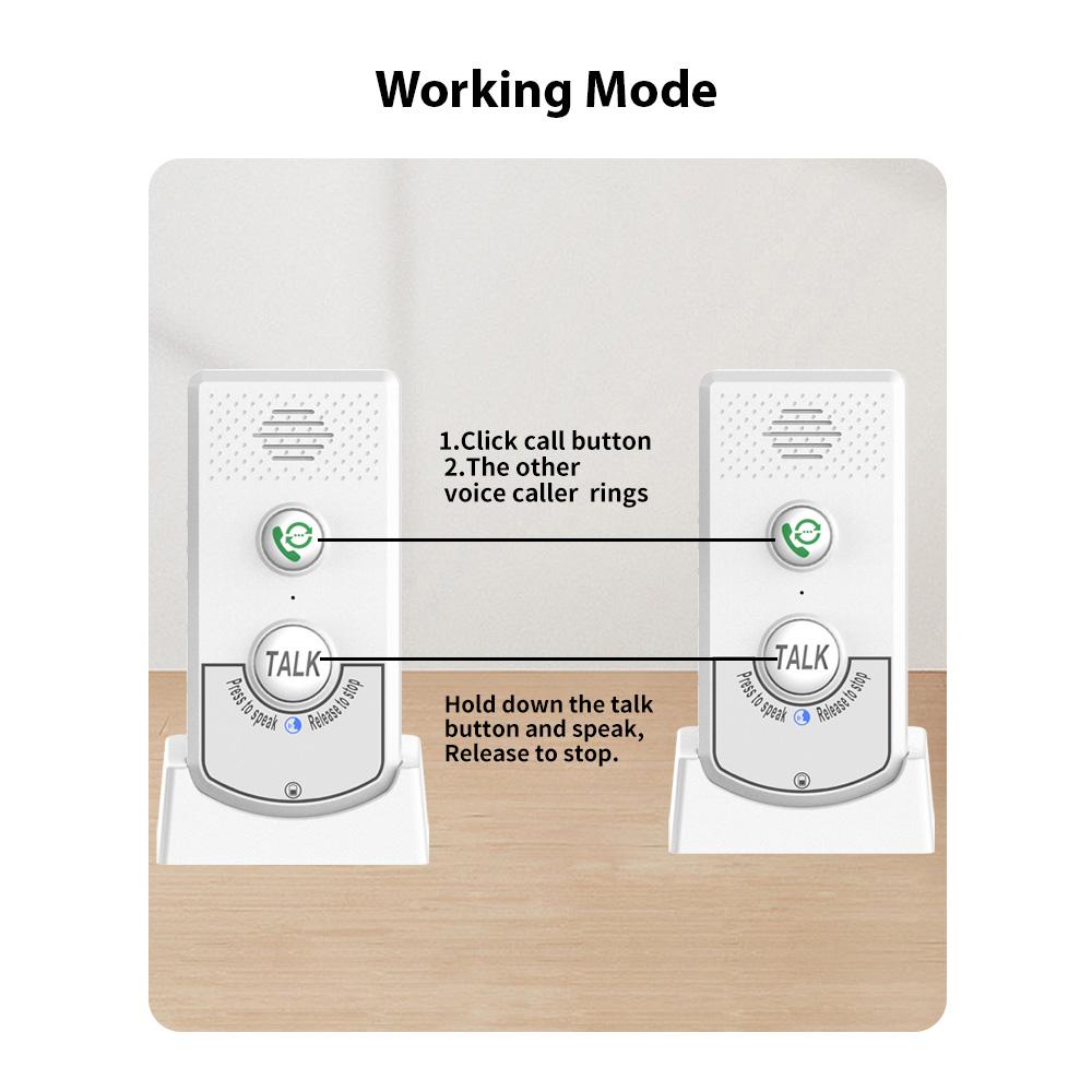 2 комплекта беспроводных домофонов для домашнего голосового двунаправленного звонящего дома, портативные на сверхдальние расстояния