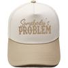 Somebody's PROBLEM Embroidered Truck Driver Baseball Cap Color Matching Fun Men's and Women's Sun Hats