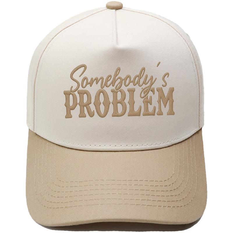 Somebody's PROBLEM Embroidered Truck Driver Baseball Cap Color Matching Fun Men's and Women's Sun Hats