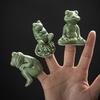 Керамическая фигурка лягушки, напольный болт для унитаза, винт, декоративная крышка, чайная фигурка домашнего животного, домашний и открытый сад, пейзаж, украшение для аквариума
