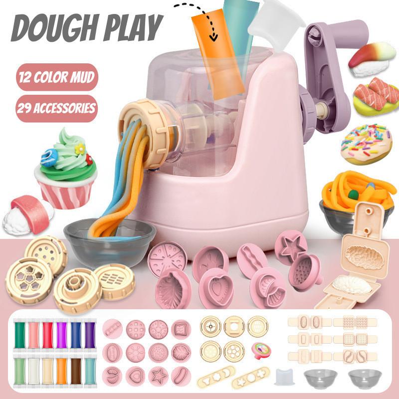 Colorful Children's Diy Clay Set Creative Cartoon Ice Cream Noodle Machine Toy