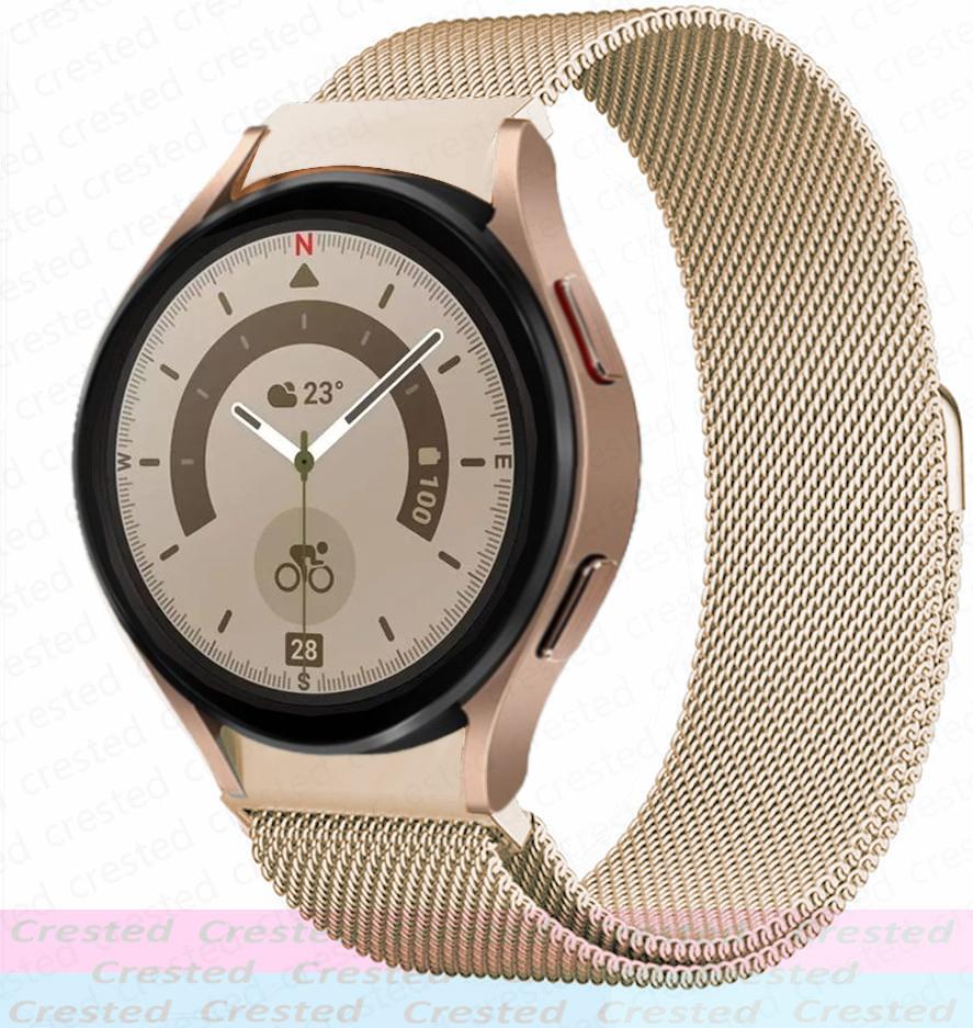 Ремешок 20 мм без зазоров для Samsung Galaxy Watch 7 5 pro/4 Classic 44мм 46 40мм 43мм 47мм Миланский петлевой браслет Ремешок Galaxy Watch 6