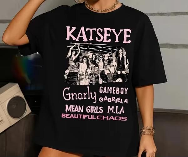 KATSEYE Kpop Girl Group Vintage s Bootleg Tshirt Graphic Print Unisex Casual Streetwear Fans Gift Short Sleeve Tee