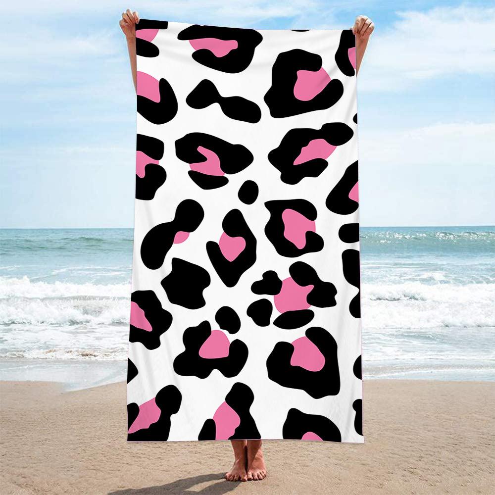 Microfiber Terry Cloth Digital Printing Fashion Pattern Beach Towel Bath Towel Seaside Blanket Shawl Sweat Towel
