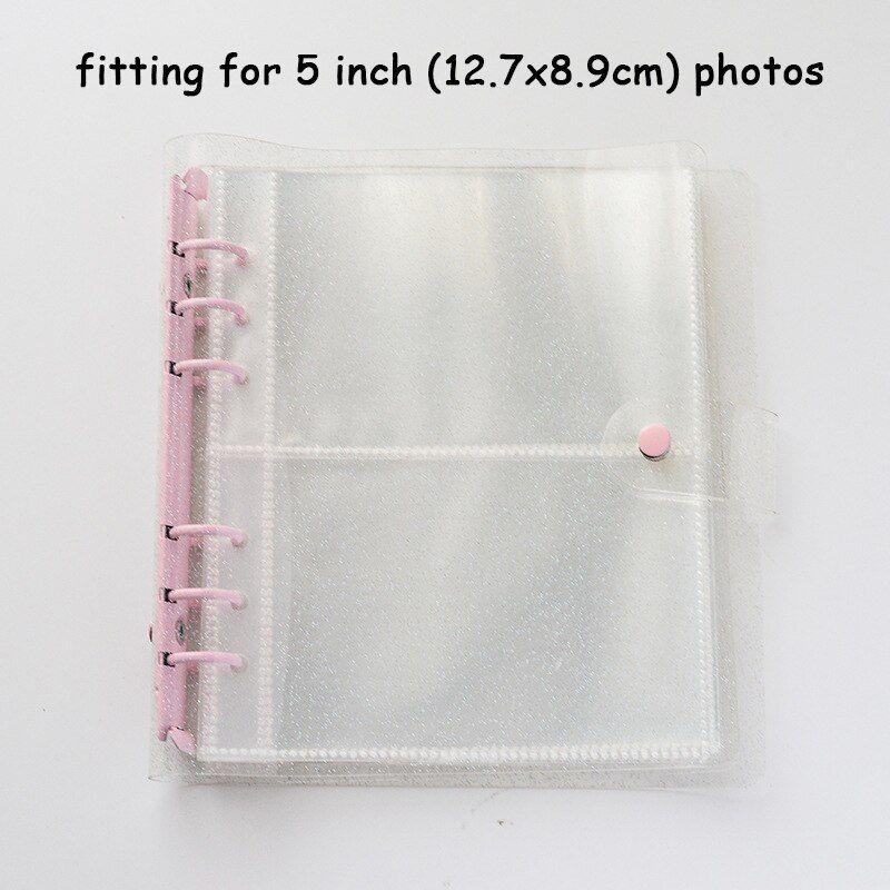 Прозрачный блестящий альбом на 6 кольцах для листов, подарки на день рождения детям