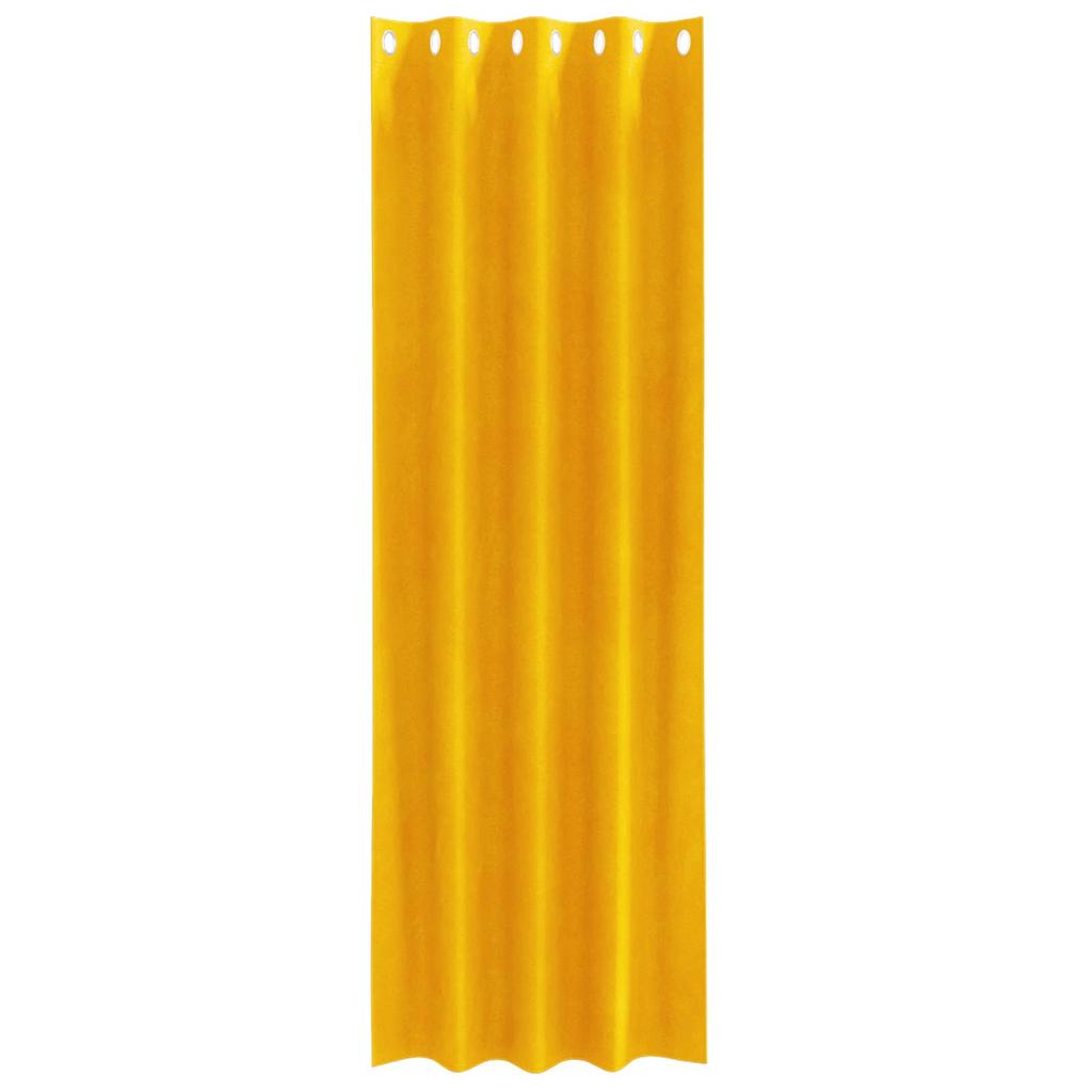 Blackout Curtains 2 pcs Mustard Yellow 140 x 225 cm Velvet