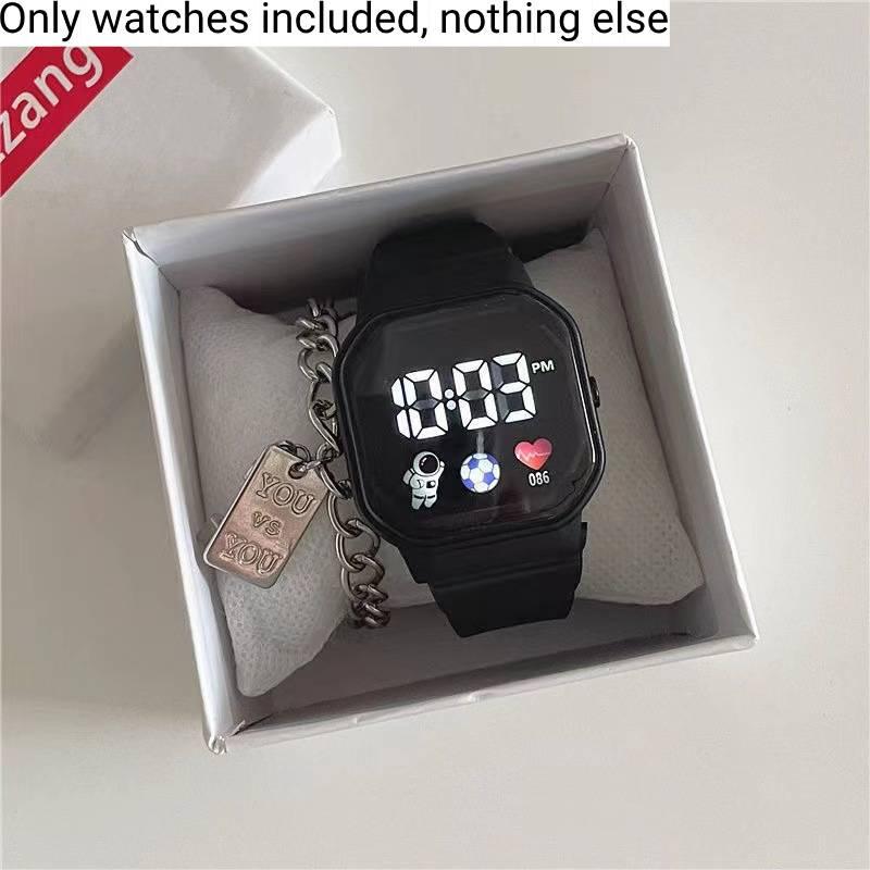 Высокотехнологичные и стильные студенческие спортивные часы с дизайном единорога, водонепроницаемые и со светодиодным дисплеем