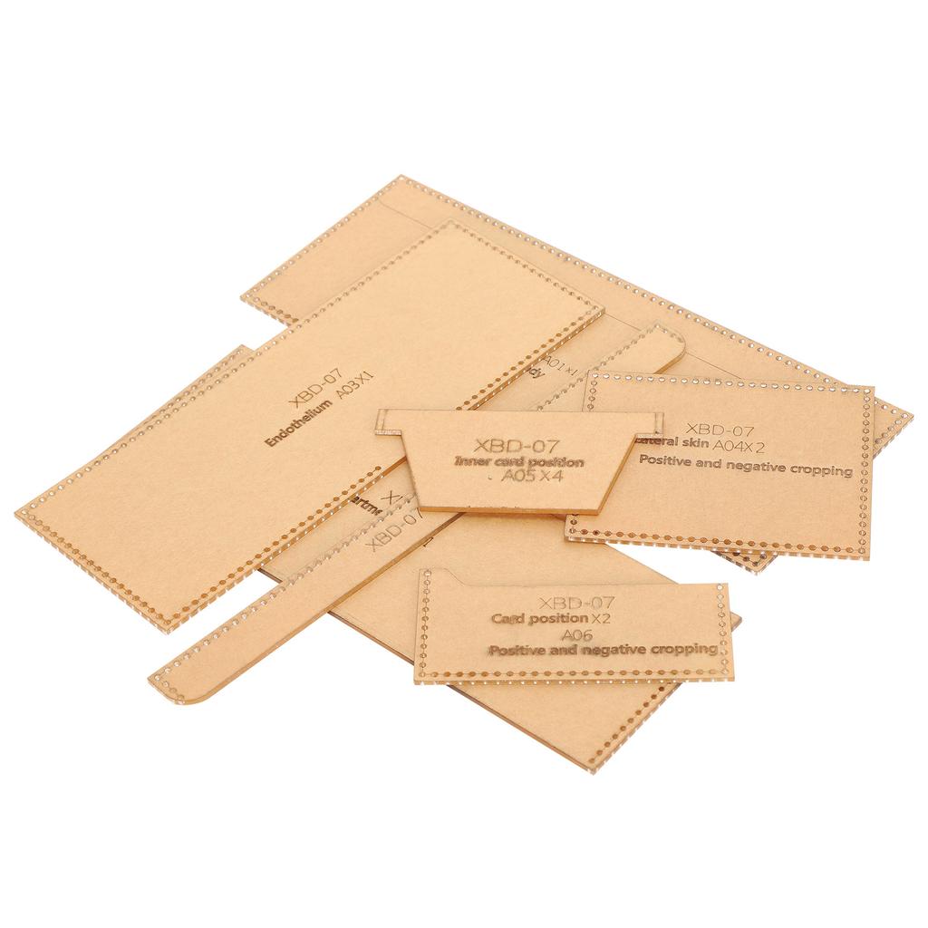 7 шт. акриловый шаблон кошелек для шитья кожаный багаж изготовление выкройки режущая форма XBD‑07