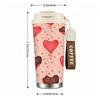 Cute Heart Ice Cream Print Stainless Steel Insulated Coffee Tumbler Vacuum Travel Mug Reusable Cup for Office School Gift Idea