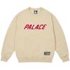Palace Appliqué Team Crew Stoney Grey Unisex Tops P28CS035