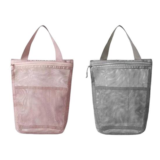 Сумка для душа, пляжная, туалетная сумка, застежка-молния, большая емкость, однотонная, полая