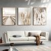 Lake Beach Landscape Canvas Painting Wall Art Bohemia Beige Grass Flower Reed Poster and Print Picture Home Living Room Decor