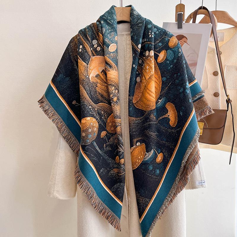 Imitation Cashmere Air-Conditioned Room, High-End Shawl, Big-Name Internet Celebrity Warm Scarf, Versatile Square Scarf