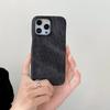 For iPhone 16 Pro Case Jeans Cloth Texture PU Leather+PET Back Cover