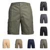 Мужские летние рабочие шорты, свободные повседневные брюки с пятью точками, мужские летние однотонные повседневные шорты-карго