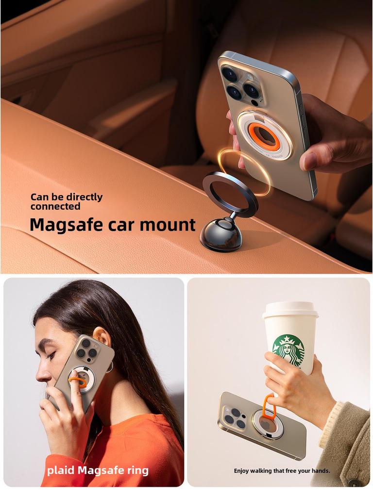 Магнитный держатель для телефона из цинкового сплава Jiletang с универсальной защитой из силикона