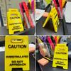 1Pc/2Pcs Caution Overstimulated Desk Sign, 3D Printed Funny Warning Brand Style Desktop Accessories