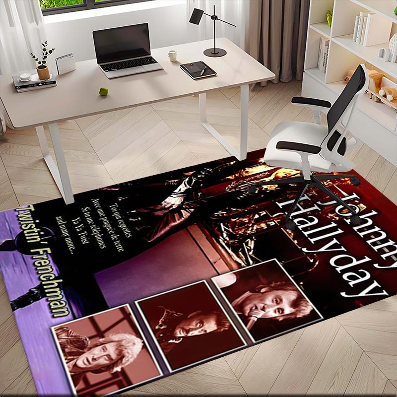1pc The Golden Legend of Johnny Hallyday Carpet Rug for Living Room Bedroom Home Sofa Decoration,Kids play Non-slip Floor Mat