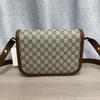 [Pre-Owned] Horsebit 1955 Logo Canvas And Leather Saddle Bag - Excellent #L3OBI3