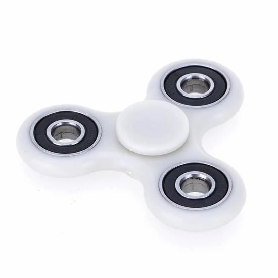 STOEX® Fidget Spinner - Tri-Spinner Fidget Toy - Hand Spinner - Roulements Ultra Rapides - Fidget Spinner Enfant - Adulte Blanc