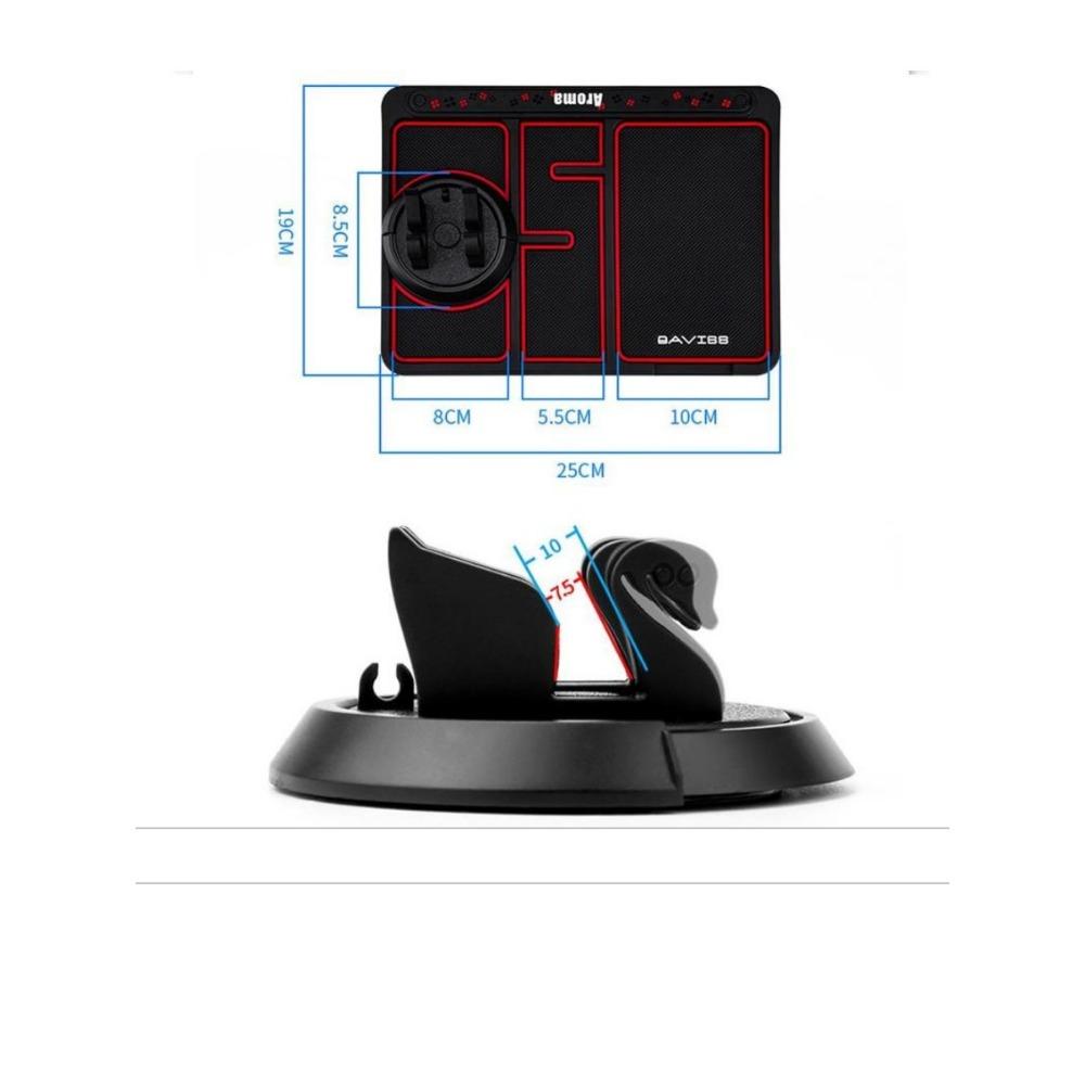 Противоскользящий коврик Light House с держателем для телефона, отделением для ароматизатора и держателем для визиток