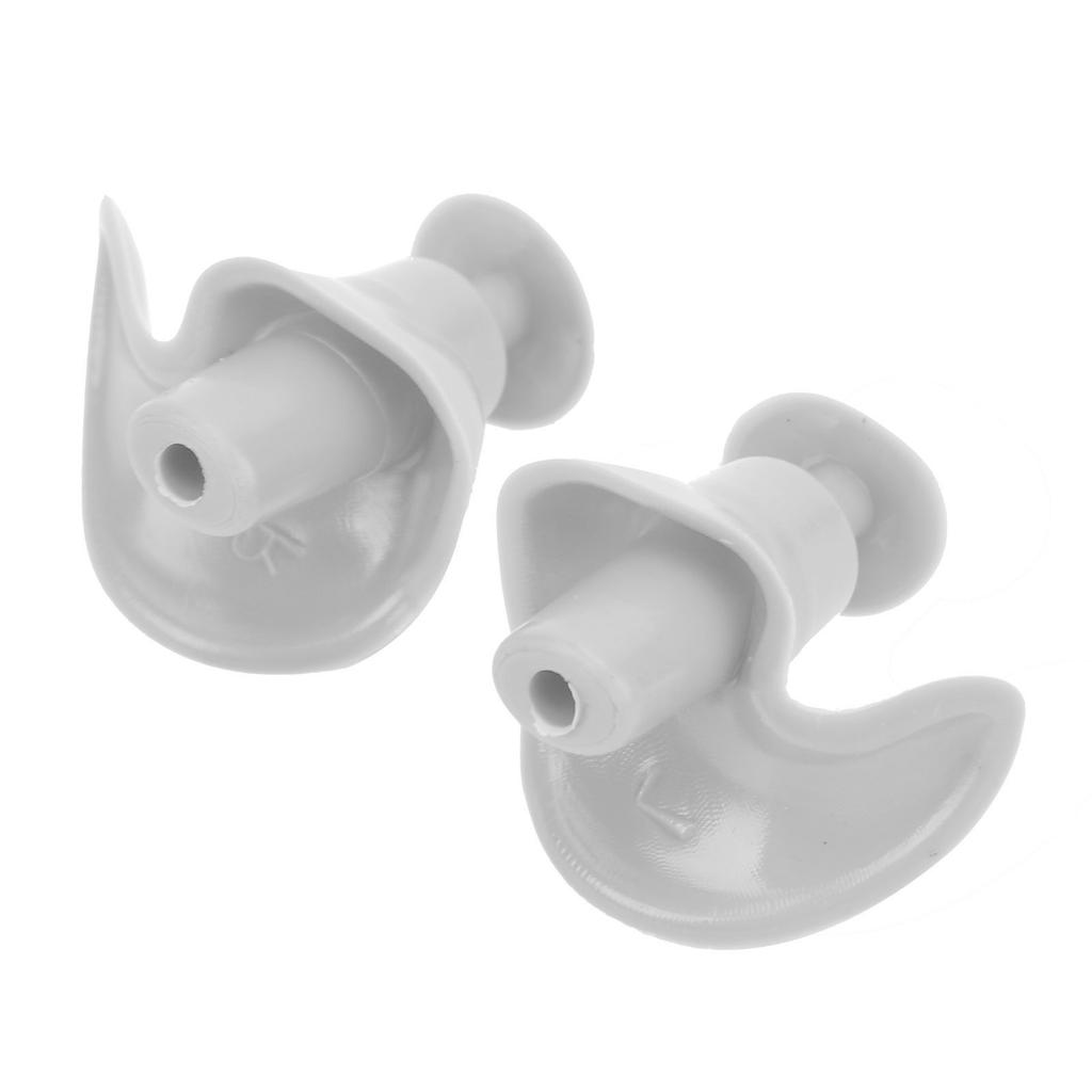 Silicone Waterproof DustProof Spiral Earplug for Children and Adults Swimming Accessory(Greyish